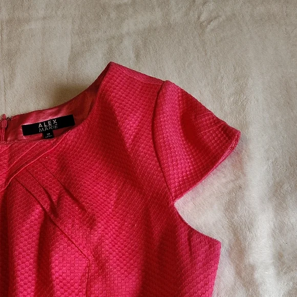 Alex Marie Pink Textured Dress - Picture 2 of 5